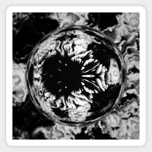 Black & White Sunflower Hippy Design Sticker